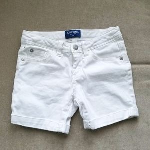 Girls Arizona White Bermuda Shorts Size 6